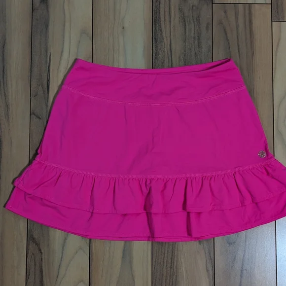 EUC! Lilly Pulitzer Luxletic Fern Skort Pink Grenadine Size XS - Picture 1 of 13